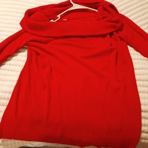 Red cowl neck sweater , torrid size 0